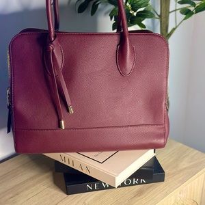 Urban expressions trendy red fall tote large chic bag for work, school and play